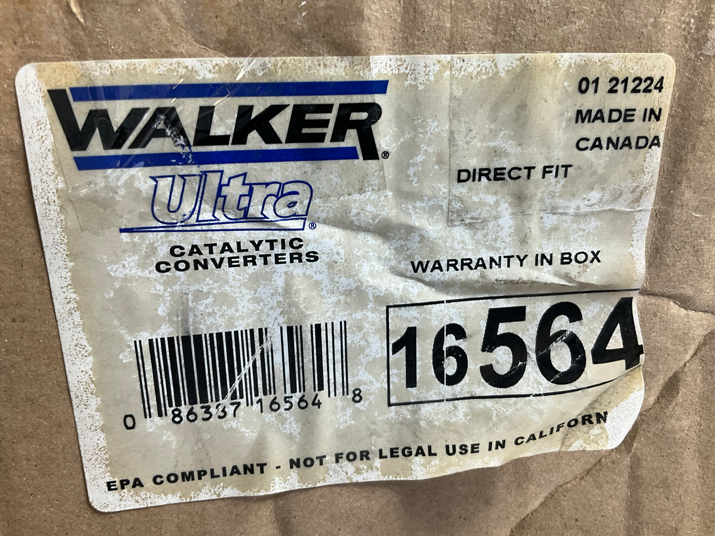 Missing Gasket & All Hardware - Walker 16564 Catalytic Converter, COMES AS IS