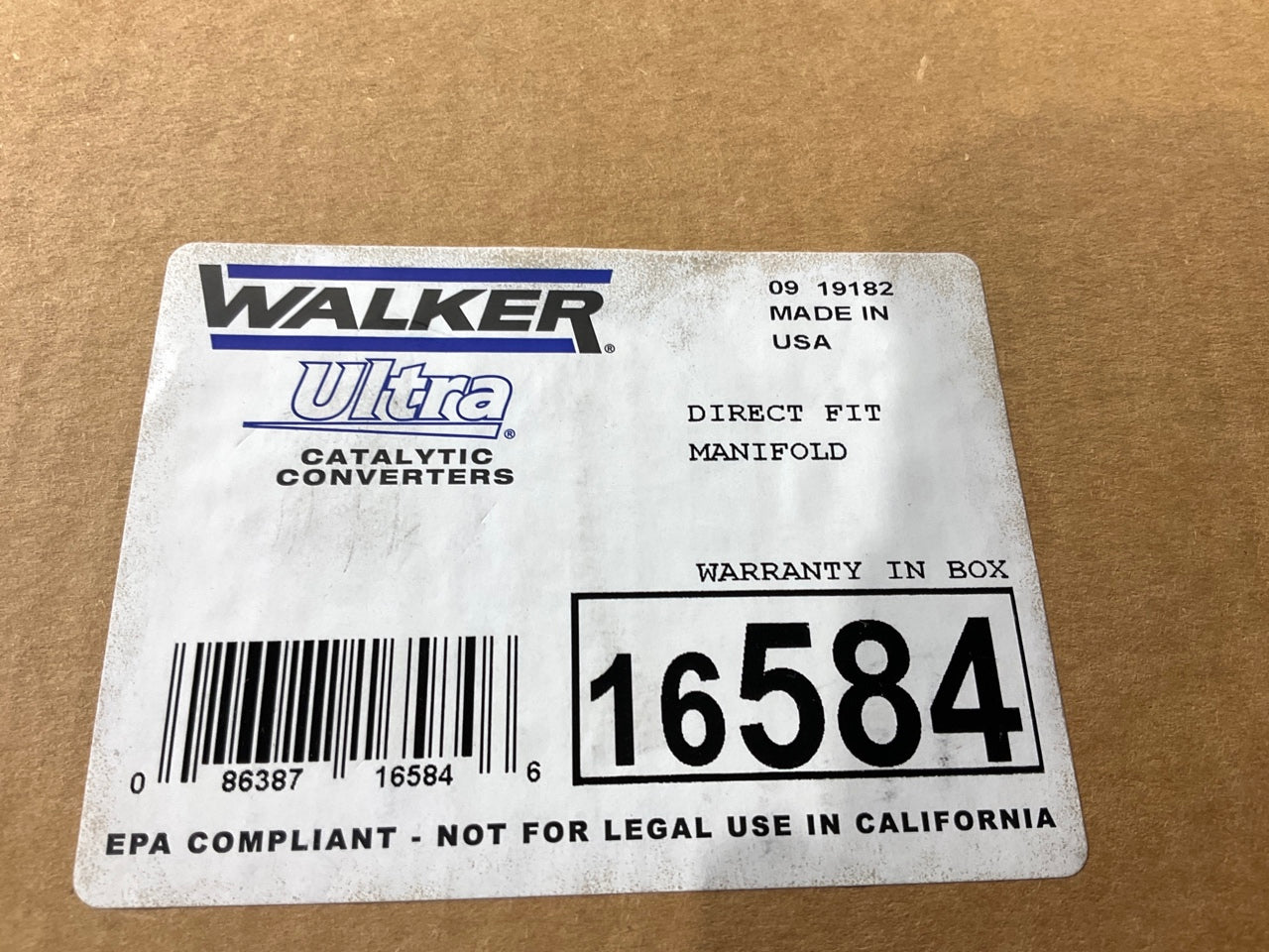 Walker 16584 Direct Fit EPA Compliant Catalytic Converter & Exhaust Manifold