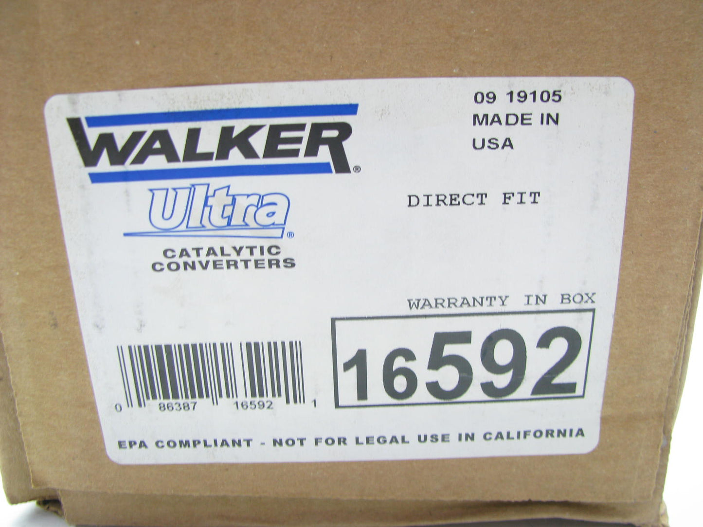 Walker 16592 Direct Fit EPA Compliant Catalytic Converter