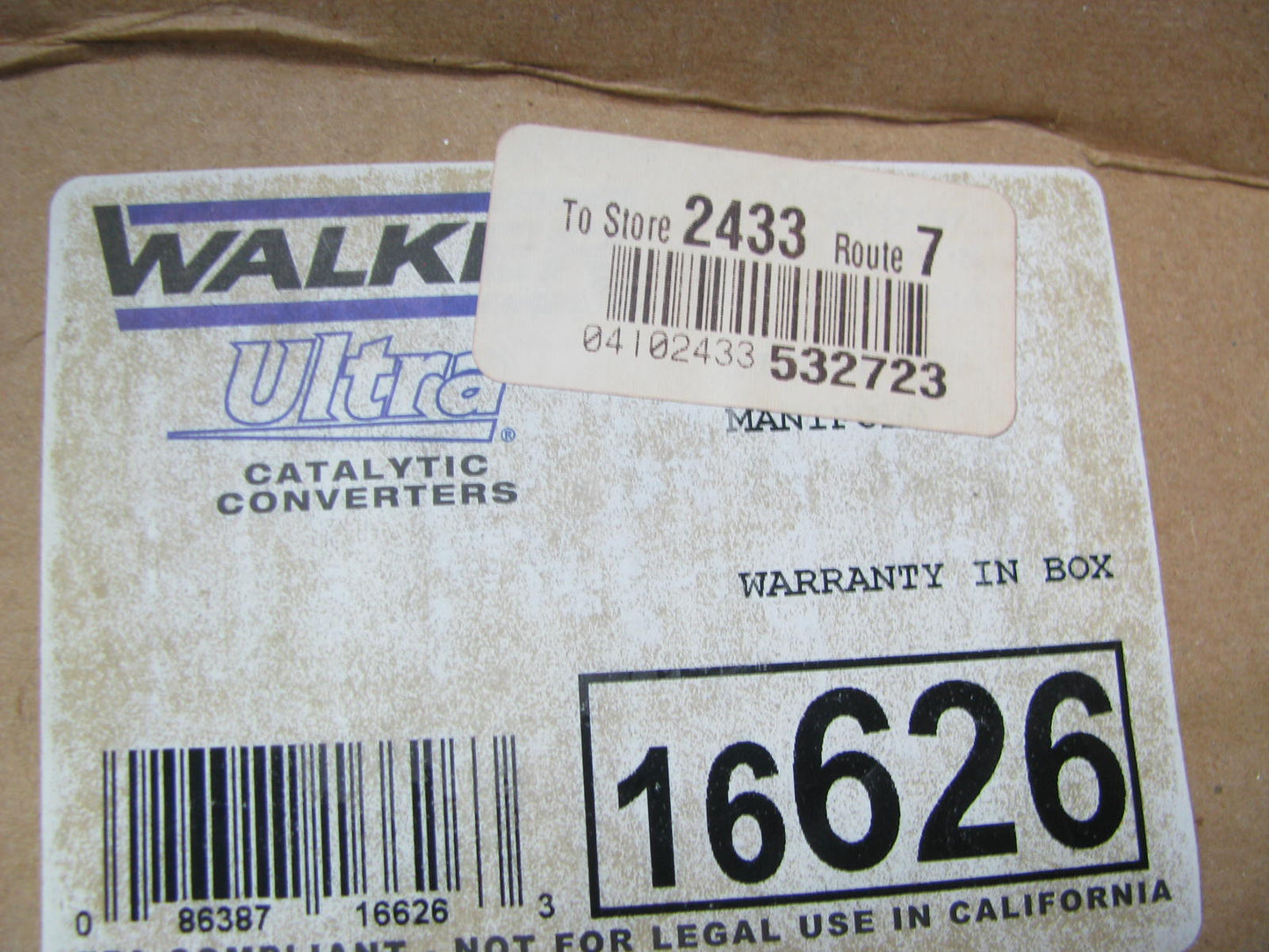 Walker 16626 Front Direct Fit EPA Compliant Catalytic Converter & Manifold