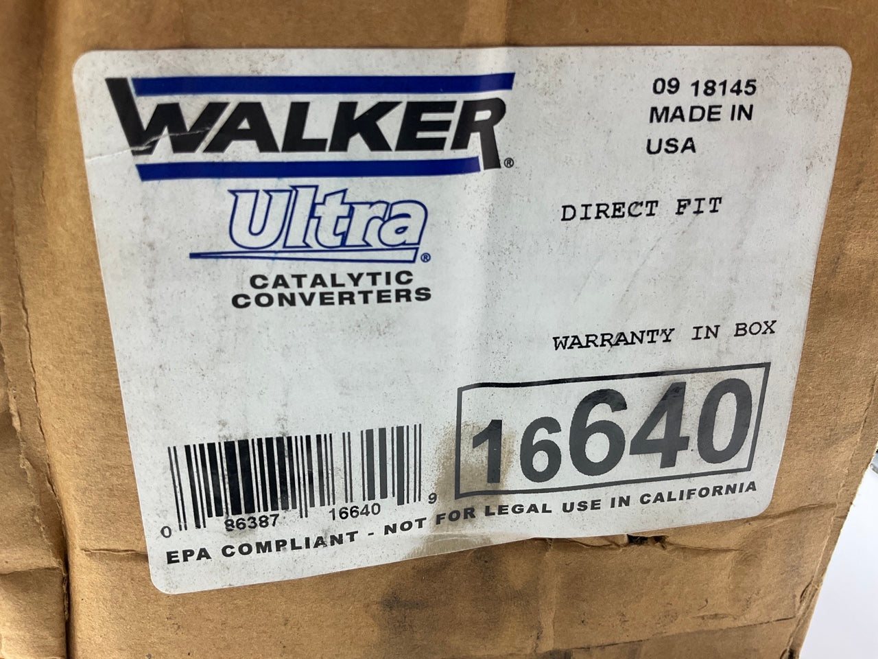 Walker 16640 Direct Fit EPA Compliant Catalytic Converter