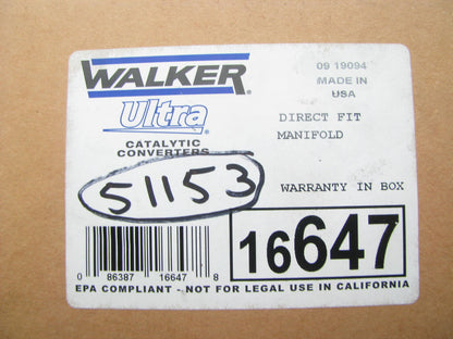 Walker 16647 Direct Fit EPA Compliant Catalytic Converter & Exhaust Manifold