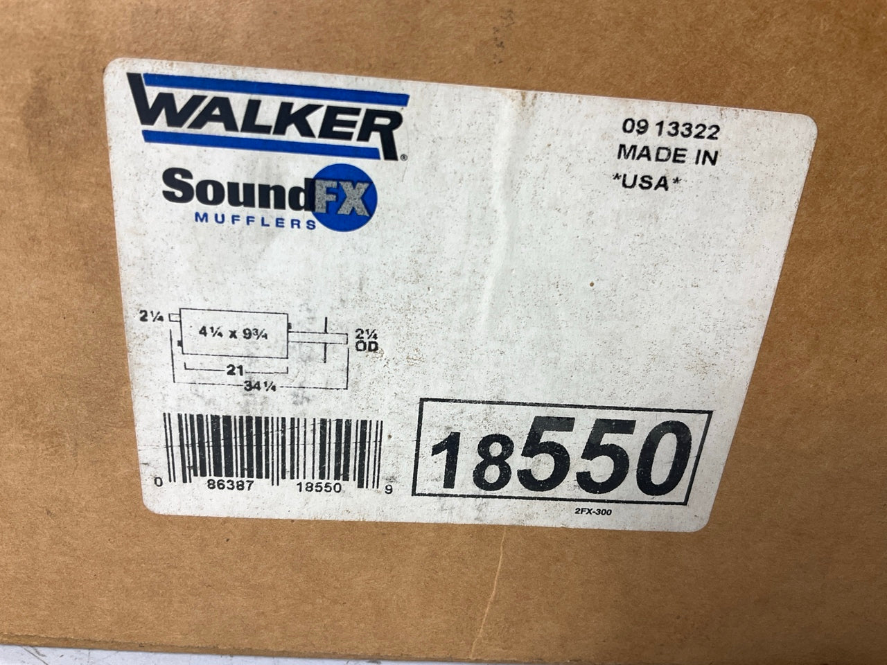 Walker 18550 SoundFX Direct Fit Muffler For 1995 Chevrolet S10 & GMC Sonoma 2.2L