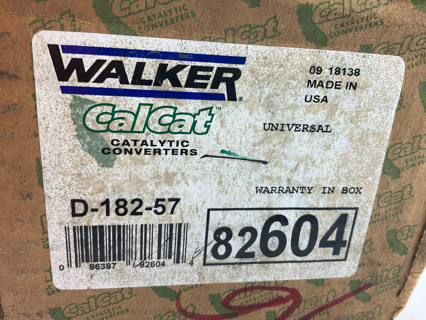 Walker 82604 CalCat Universal Catalytic Converter, 2'' Inlet/Outlet - CARB