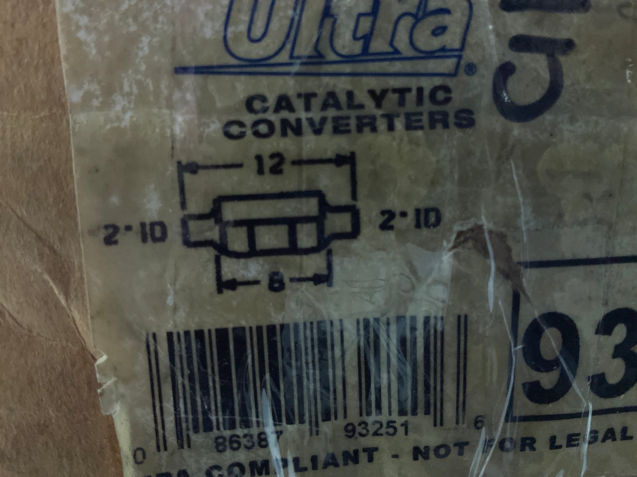 Walker 93251 Universal EPA Compliant Catalytic Converter 2.00'' Inlet/Outlet