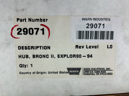 Warn 29071 4WD Manual Locking Hubs
