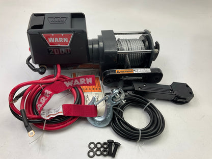 Warn 92000 2,000 Lbs DC 12V Electric Utility Winch With Steel Cable