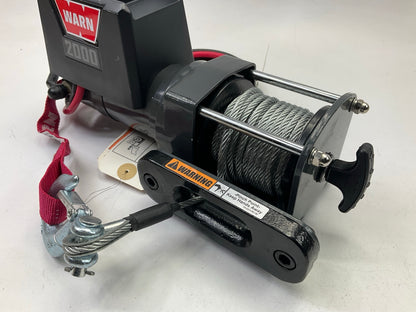 Warn 92000 2,000 Lbs DC 12V Electric Utility Winch With Steel Cable