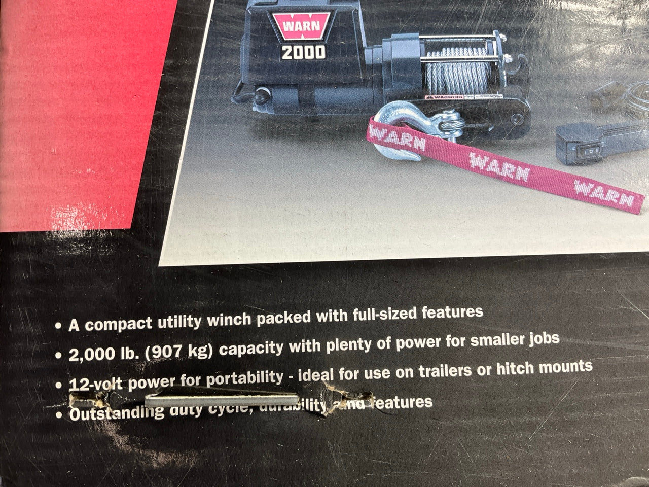 Warn 92000 2,000 Lbs DC 12V Electric Utility Winch With Steel Cable
