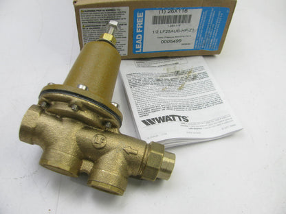 WATTS 26X116 Adjustable Water Pressure Regulator Valve, 75-125 PSI