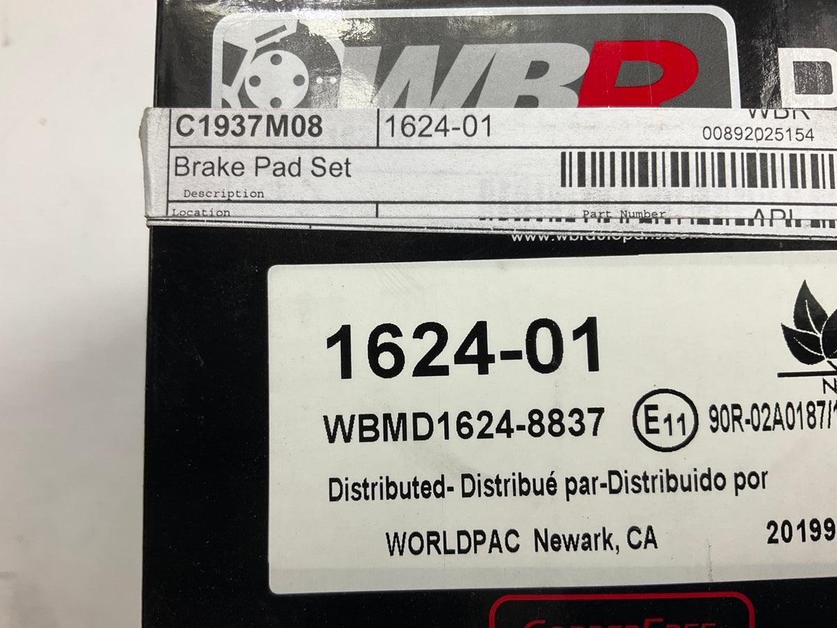 WBR 1624-01 Rear Disc Brake Pads