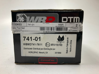 WBR 741-01 Front Disc Brake Pads For 1998-2002 Chevrolet Prizm, Corolla