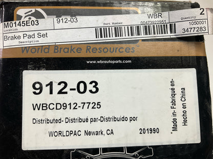 WBR 912-03 Front Semi-Metallic Disc Brake Pads