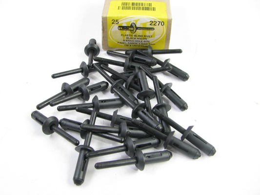 (25) We 2270 Plastic Blind Rivet - 6.63mm Hole Size