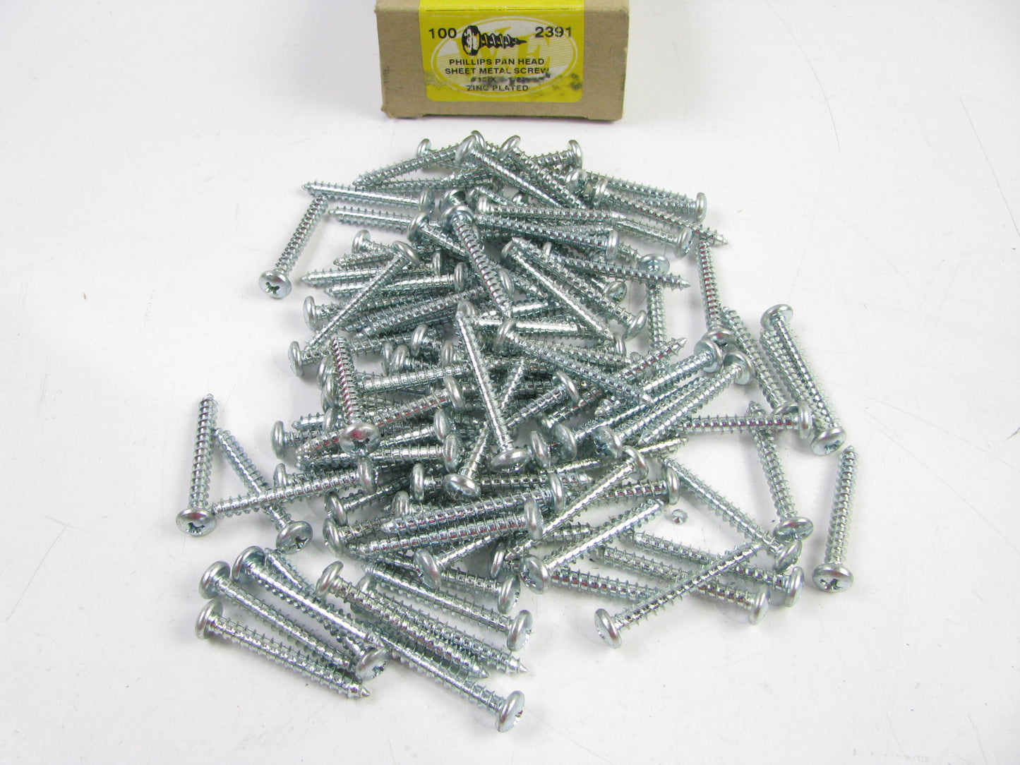 (110) WE 2391 #10 X 1-1/2''  PHILLIPS PAN HEAD Sheet Metal Screw-ZINC-A/AB
