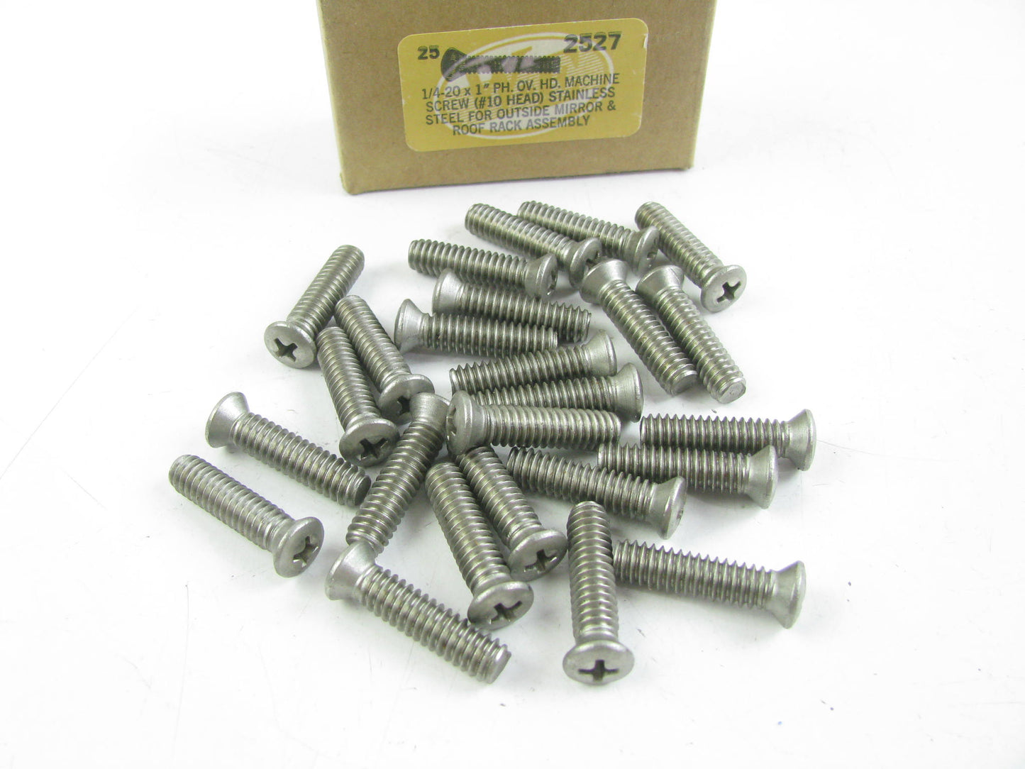 (10) WE 2527 (#10 HEAD) 1/4-20 X 1'' STAINLESS STEEL MACHINE SCREW