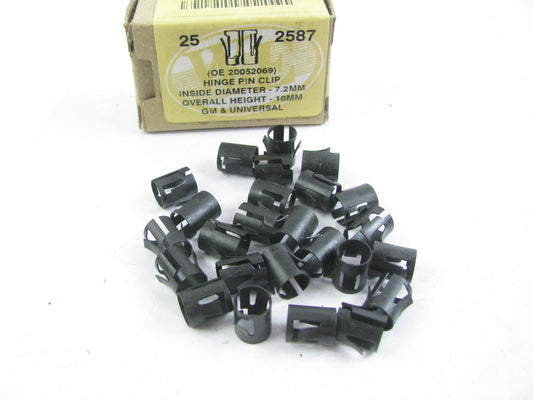 (25) WE 2587 Door Hinge Pin Clip 10MM GM & UNIVERSAL