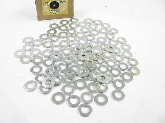 (100) WE 2602 ZINC Plated 5/16'' SAE FLAT WASHERS