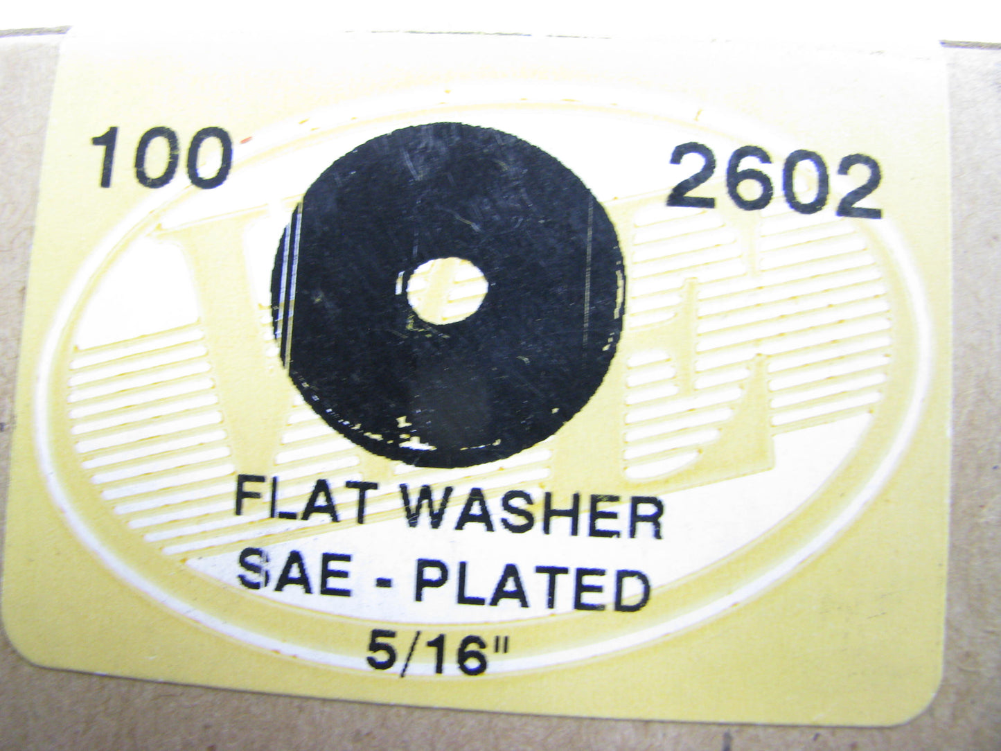 (100) WE 2602 ZINC Plated 5/16'' SAE FLAT WASHERS