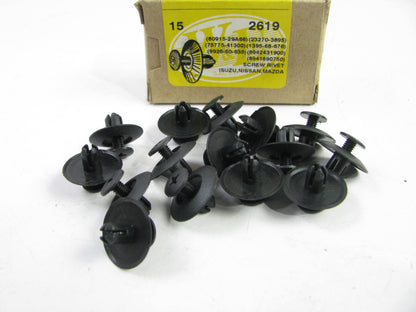 (15) WE 2619 Screw- Push-Type Retainer 20mm Head Diameter 9mm Length 6MM Hole