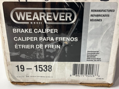 REMAN. Wearever 19-1538 Front Right Brake Caliper