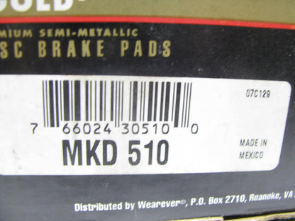 Wearever MKD510 Front Disc Brake Pads For 1991-1993 Nissan NX, 1991-1994 Sentra