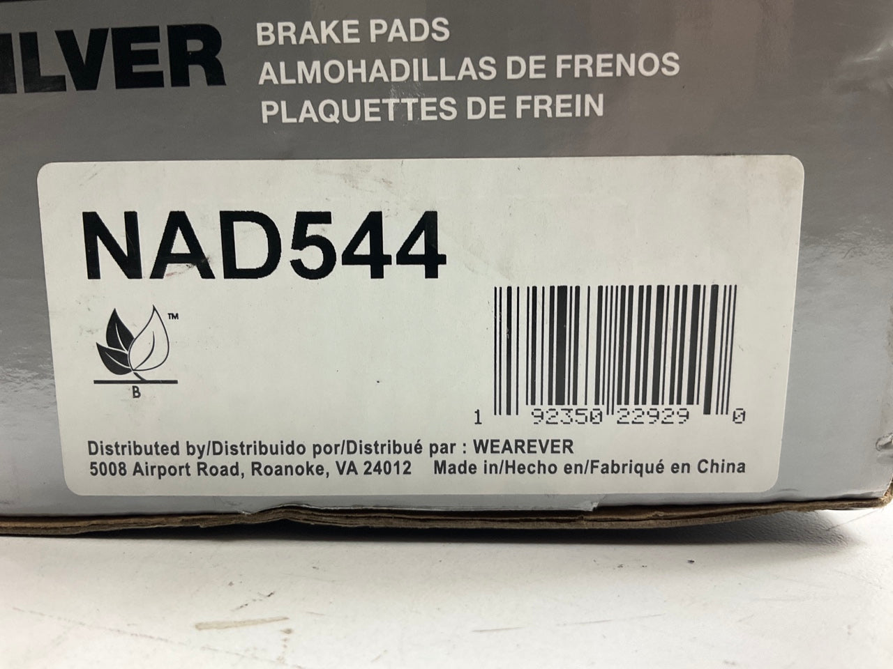 Wearever NAD544 Rear Semi-Metallic Disc Brake Pads