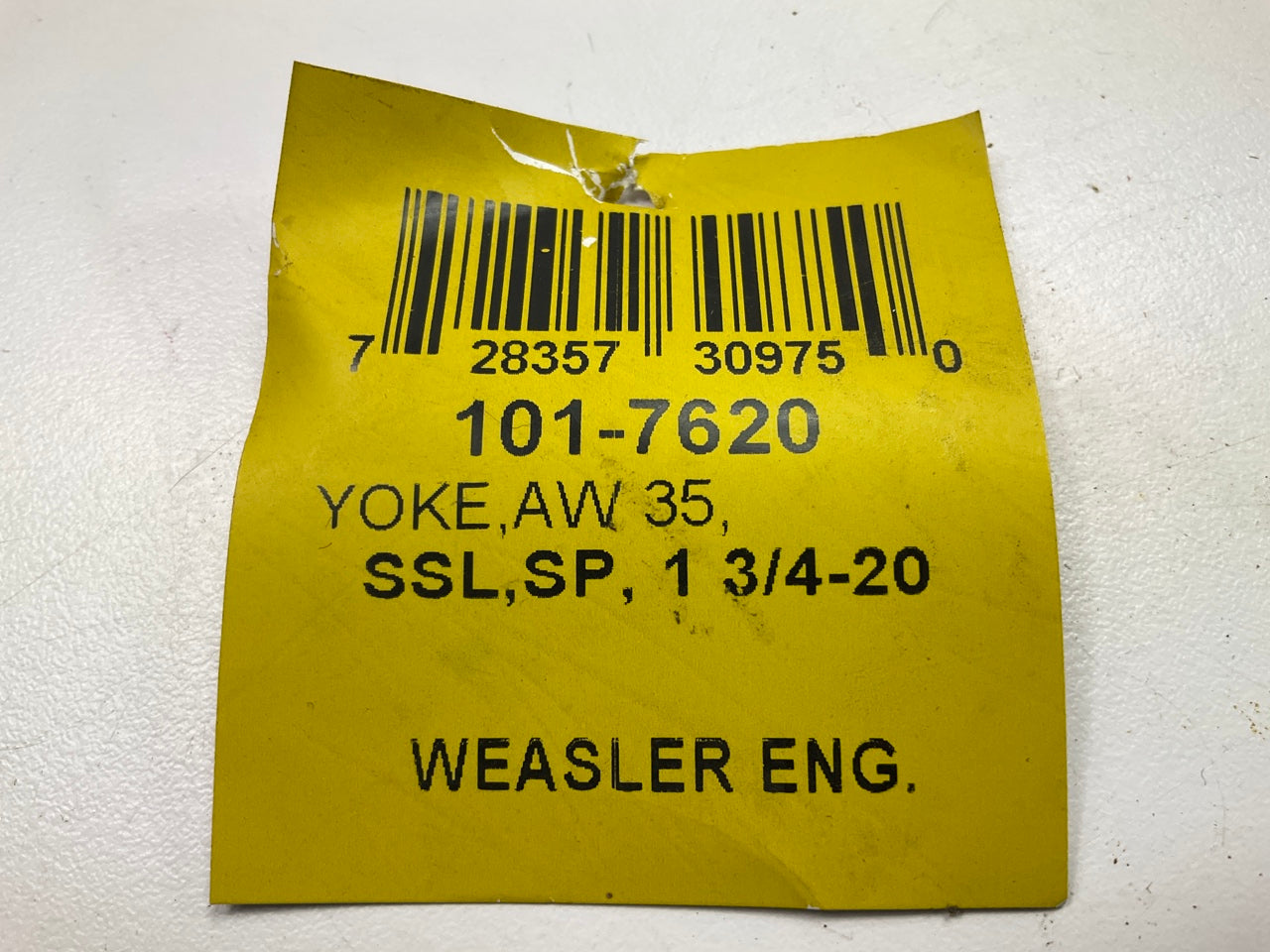 Weasler 101-7620 1-3/4'' 20 Spline Tractor Safety Slide Lock Yoke 2400 Series