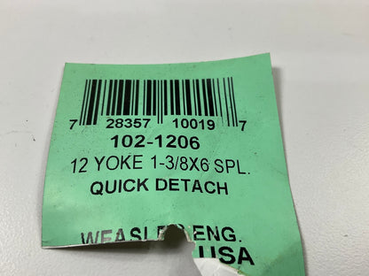 Weasler Eng 102-1206 Tractor Quick Disconnect Yoke 12N Series, 1-3/8'' X 6 Spline