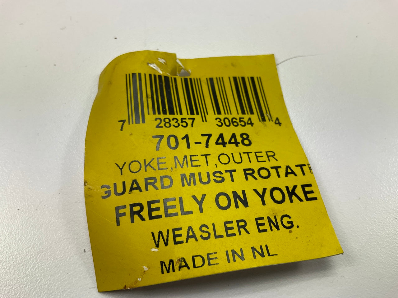 Weasler Eng 701-7448 Power Take Off (PTO) End Yoke Outer Profile Yoke 48mm Lemon