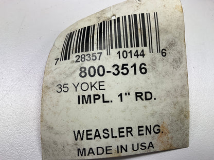 Weasler Eng 800-3516 PTO Implement Yoke, 35 Series, 1'' Round Bore X 4.19'' Long