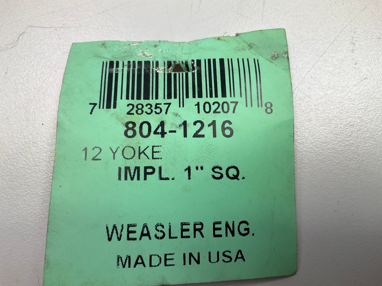 Weasler 804-1216 1'' Square Bore With Set Screw Implement Yoke 12N Series