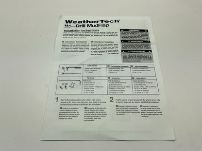 DIRECT FIT 110001 Front Splash Guards / Mud Flaps - NO DRILL INSTALL
