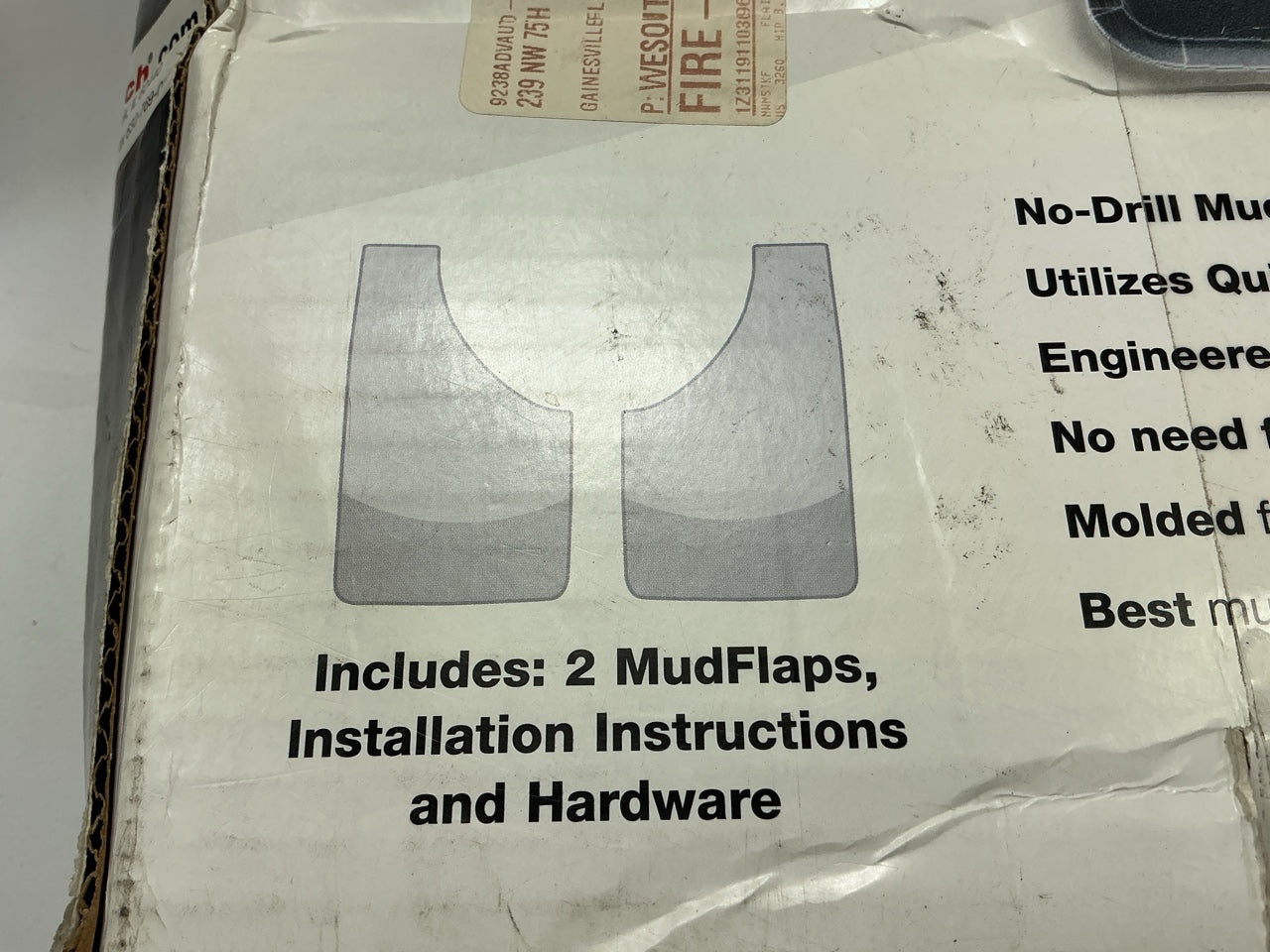 DIRECT FIT 110001 Front Splash Guards / Mud Flaps - NO DRILL INSTALL