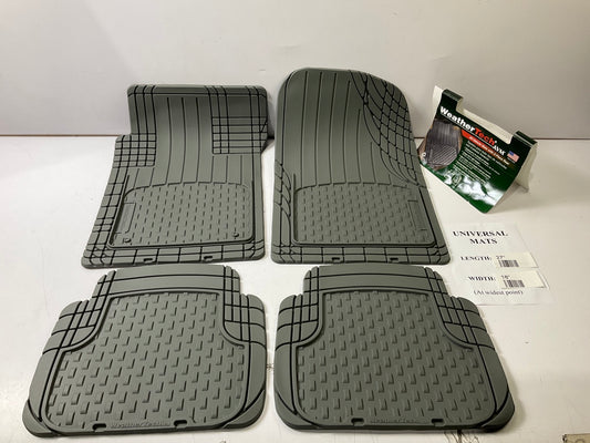 UNIVERSAL FIT - 11AVMSG Trim-To-Fit GRAY Rubber Floor Liner Mats 4-Piece