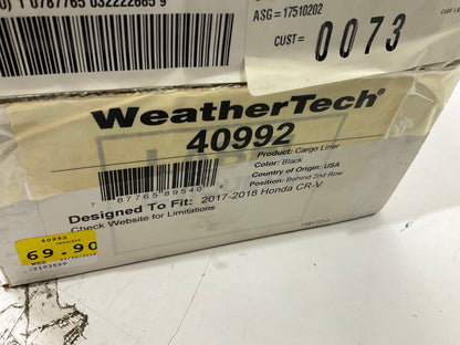 DIRECT FIT - 40992 Cargo Liner Rubber Mat For 2017-2022 Honda CR-V - BLACK