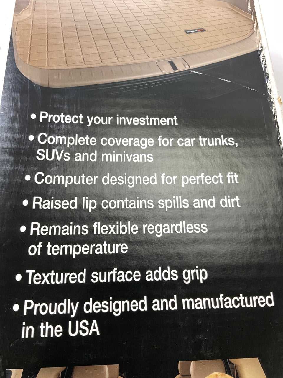 DIRECT FIT 41710 Cargo Utility Trunk Liner Rubber Mat TAN - 15-20 Tahoe Yukon