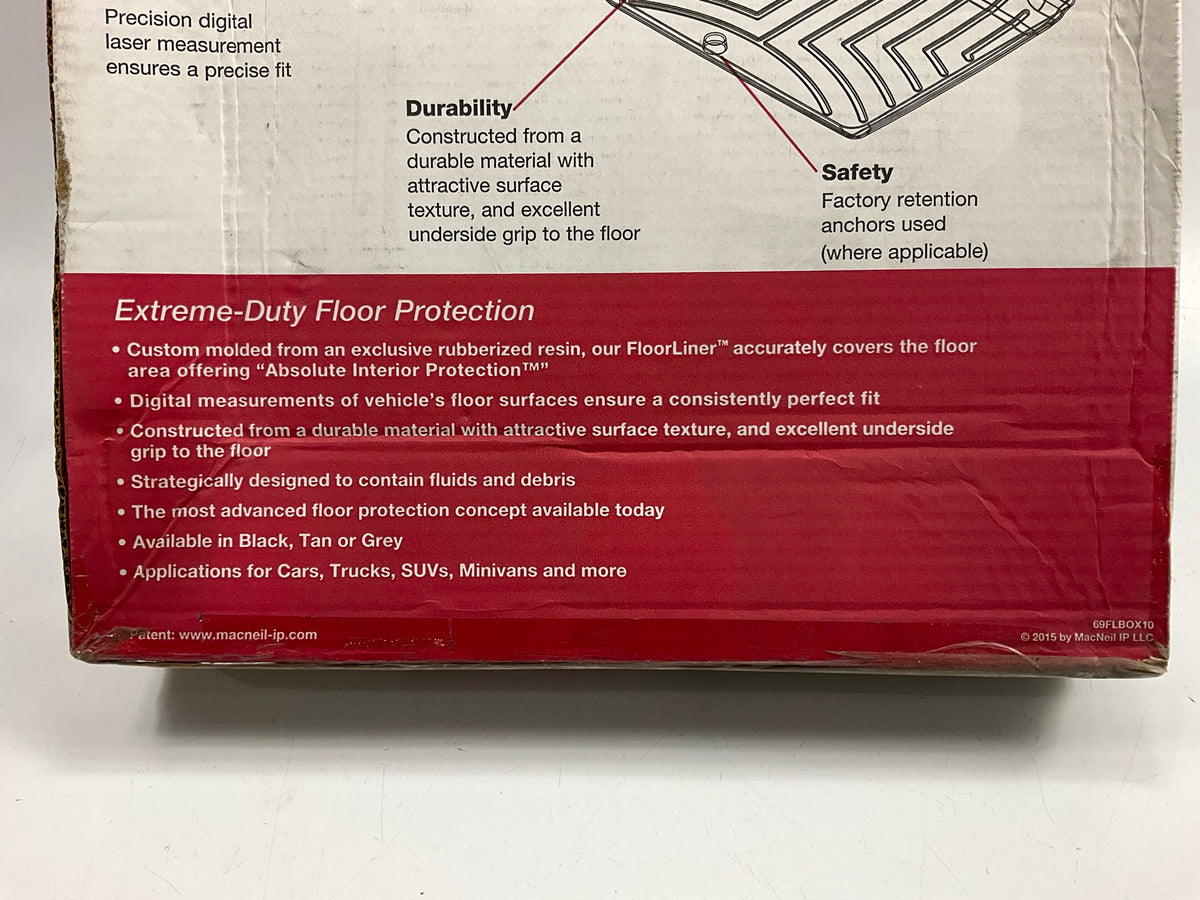 DIRECT FIT - 440667 Rear Rubber 2nd Row Center Aisle Floor Liner Protector Mat