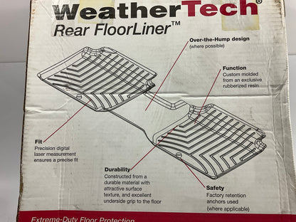 DIRECT FIT - 440667 Rear Rubber 2nd Row Center Aisle Floor Liner Protector Mat