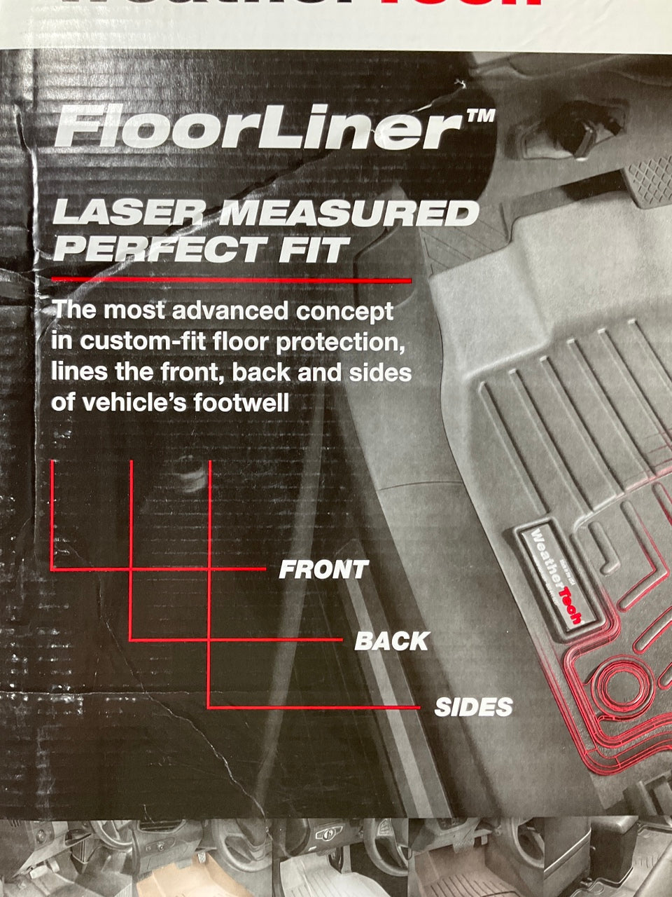 DIRECT FIT - 4410123 REAR Floor Liner Rubber Mat For 17-22 Ford Super Duty TRUCK