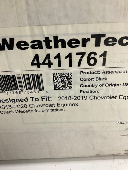 DIRECT FIT - 4411761 FloorLiner Floor Mat For 2018-2024 Chevrolet Equinox BLACK