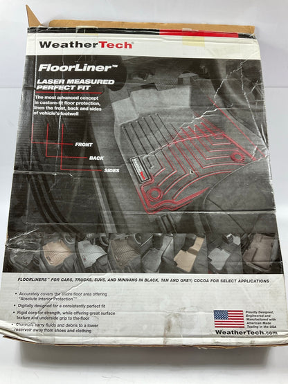 DAMAGED, (STICKY BACK) - Direct Fit Rubber Floor Liner Mats 18-23 Chevy Traverse