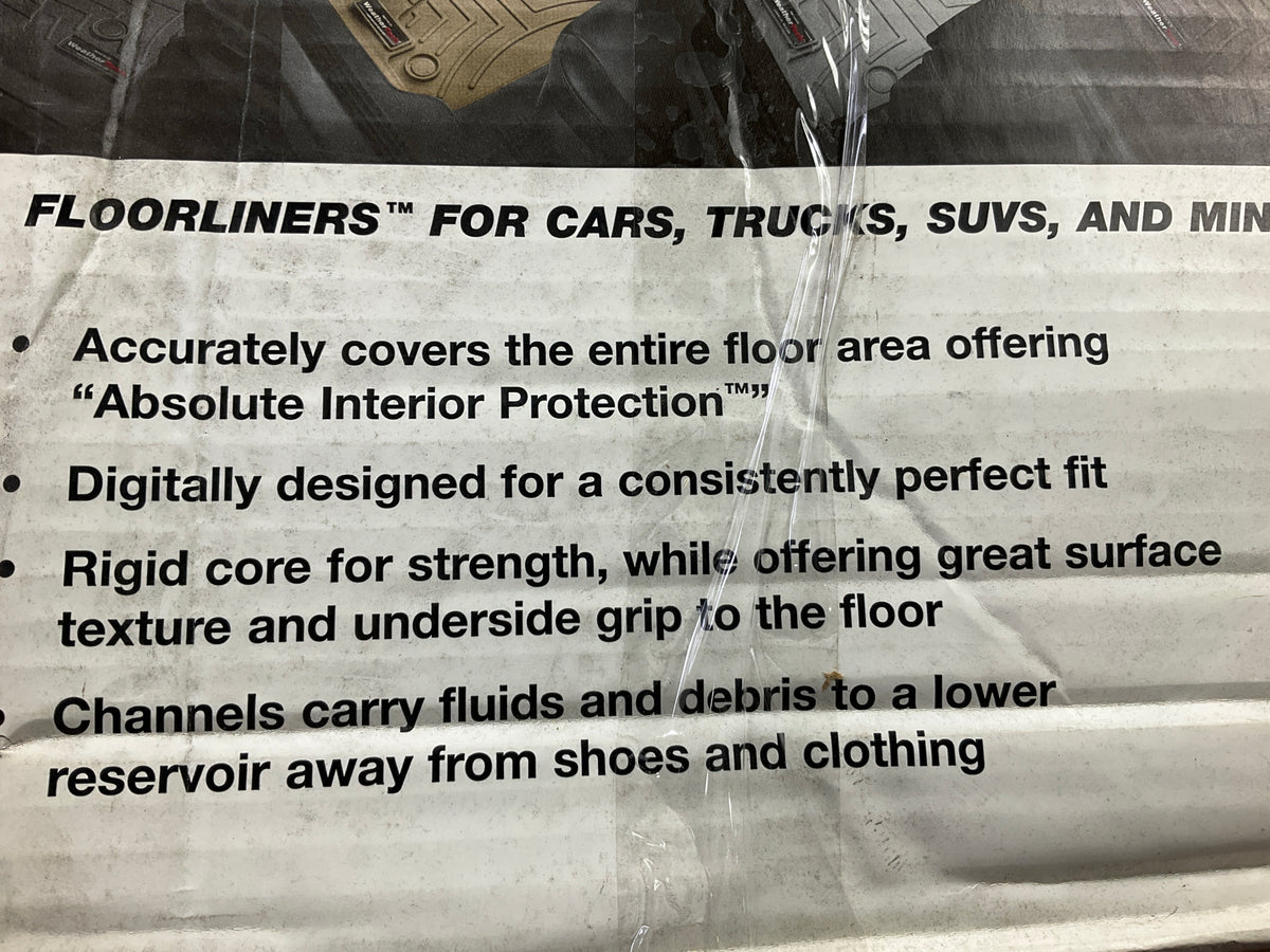DIRECT FIT - 441411 Front Rubber Floor Liner Mats, Black For 08-12 Grand Caravan
