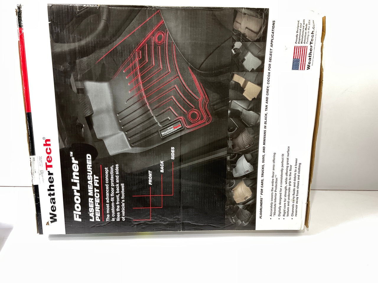 DIRECT FIT - 441793 Rear Second Row Floor Liner Mat - BLACK