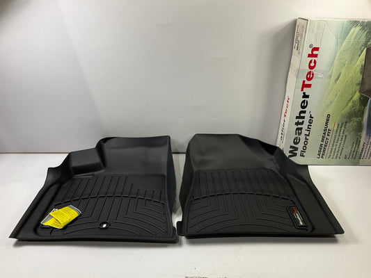 DIRECT FIT - 442511 Front Rubber Floor Liner Mats BLACK For 2007-2017 GMC Acadia