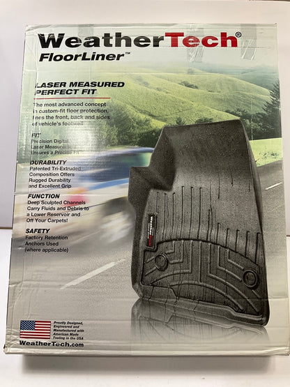 DIRECT FIT - 442511 Front Rubber Floor Liner Mats BLACK For 2007-2017 GMC Acadia
