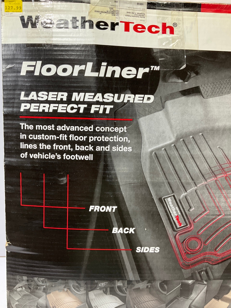 DIRECT FIT - 446971 FRONT Floor Liner Rubber Mats For 2015-2025 Ford F-150 BLACK