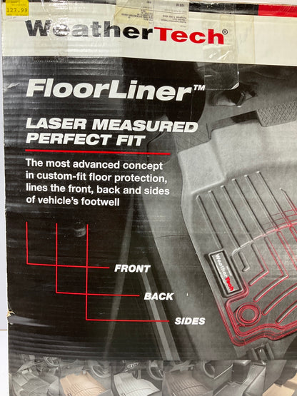 DIRECT FIT - 446971 FRONT Floor Liner Rubber Mats For 2015-2025 Ford F-150 BLACK