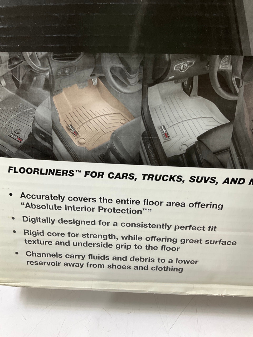 DIRECT FIT - 446971 FRONT Floor Liner Rubber Mats For 2015-2025 Ford F-150 BLACK