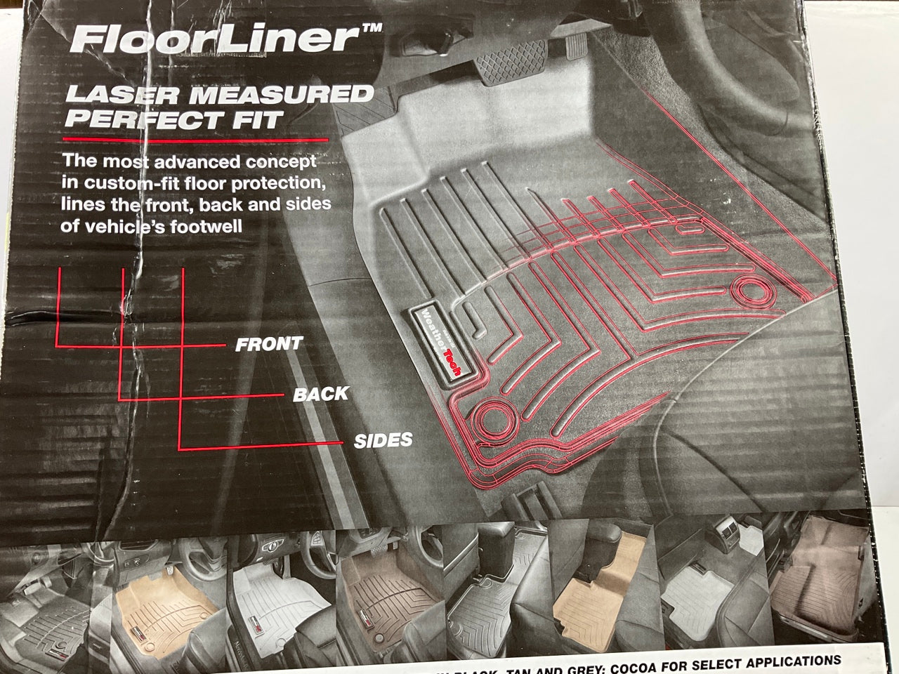 DIRECT FIT - 449301 BLACK Rubber Floor Liner Mats For 16-21 Jeep Grand Cherokee